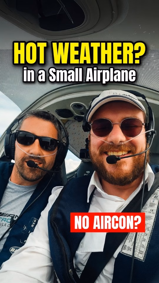 How do you cope with this hot weather in a small aeroplane? #PilotLife #Aviation #DiamondDA40 #Pilots #Aviators